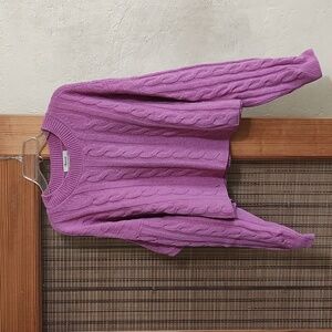 Madewell Re-Sourced Cashmere Cable-Knit Cropped Sweater medium